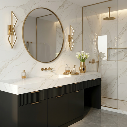 GM-Calacatta De Oro Quartz Slab