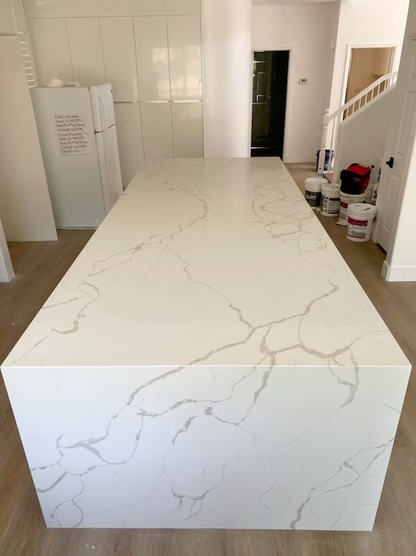 GM-Calacatta Del Sol Quartz Slab