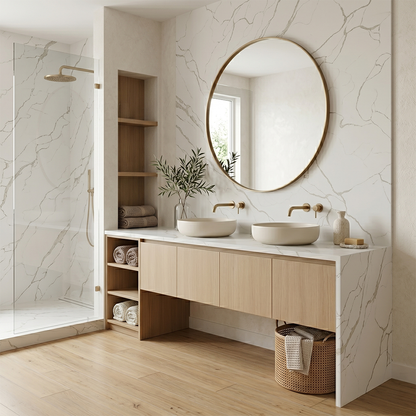 GM-Calacatta Del Sol Quartz Slab