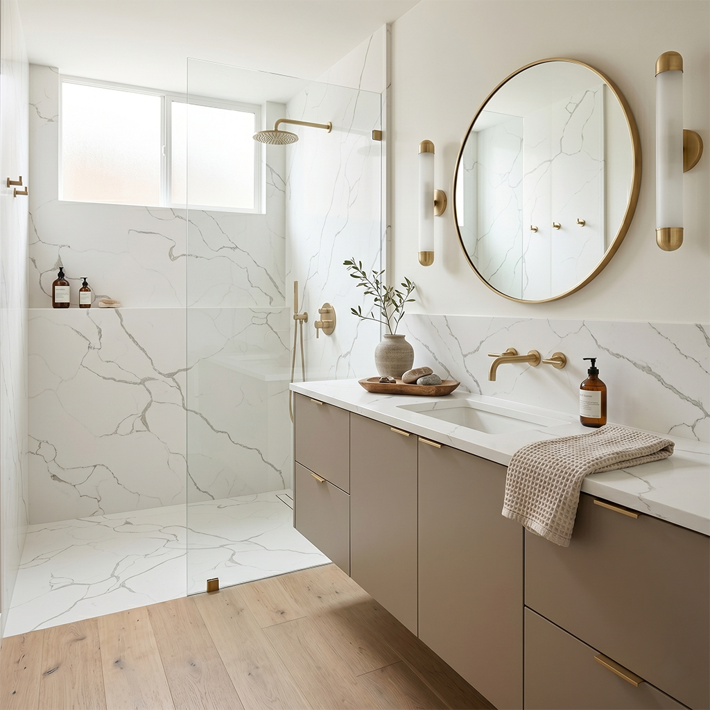 GM-Calacatta Del Sol Sintera Silica-Free Quartz Slab