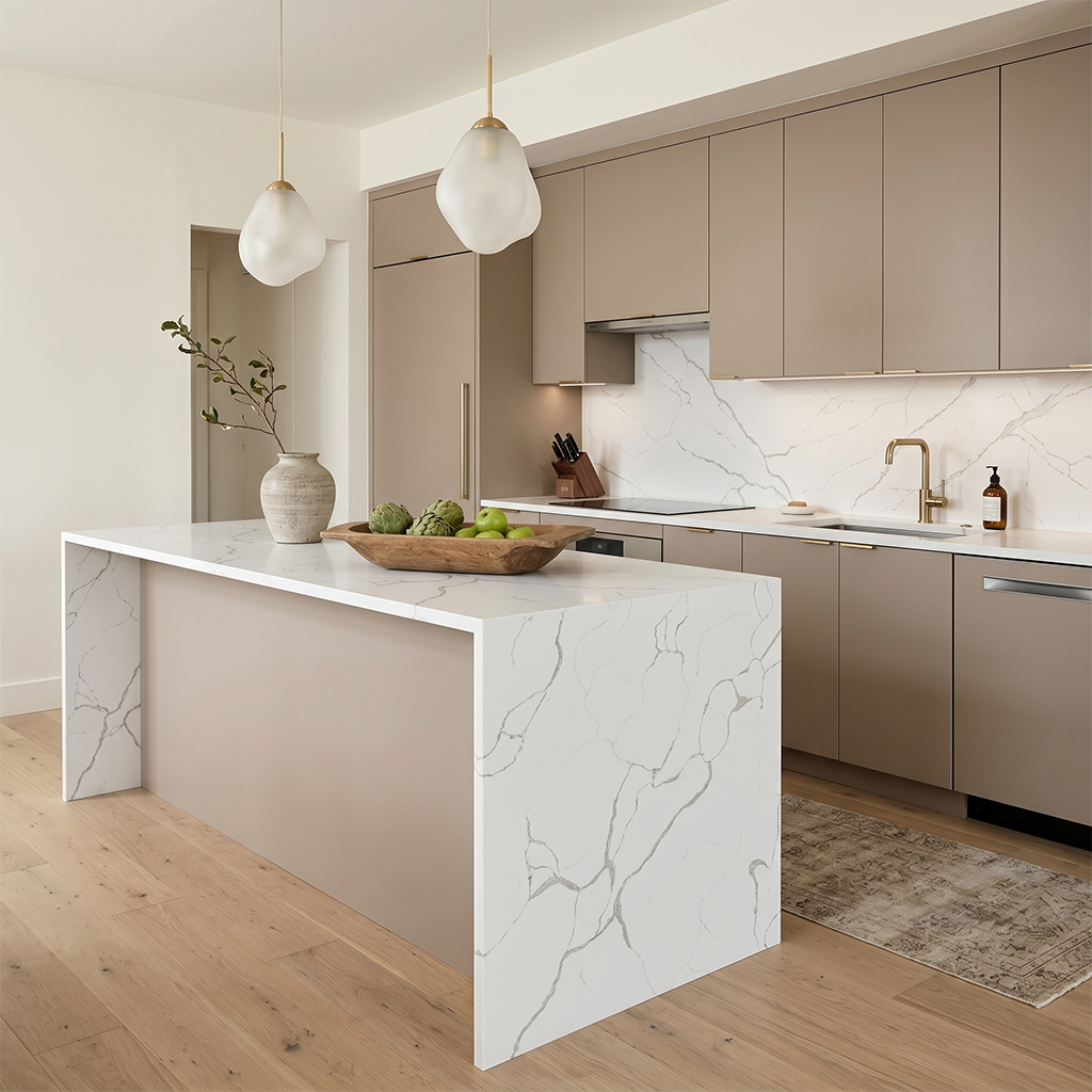 GM-Calacatta Del Sol Sintera Silica-Free Quartz Slab