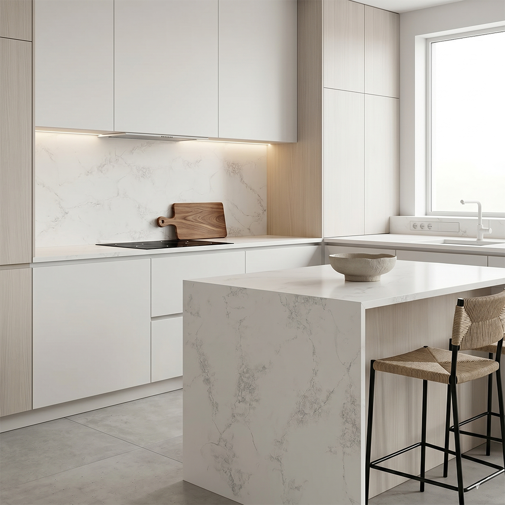 GM-Calacatta La Brisa Sintera Silica-Free Quartz Slab