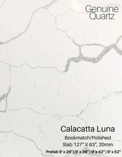 GM-Calacatta Luna Quartz Slab