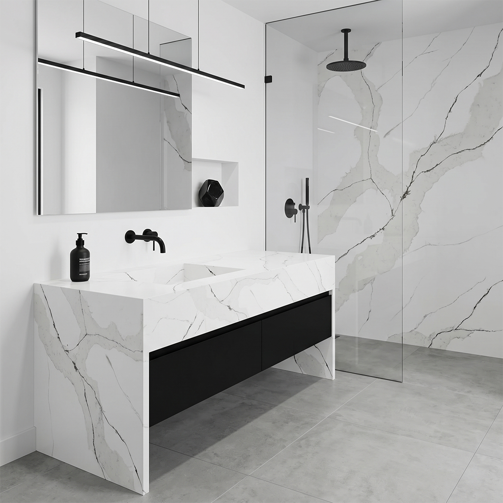 GM-Calacatta Melaza Sintera Silica-Free Quartz Slab