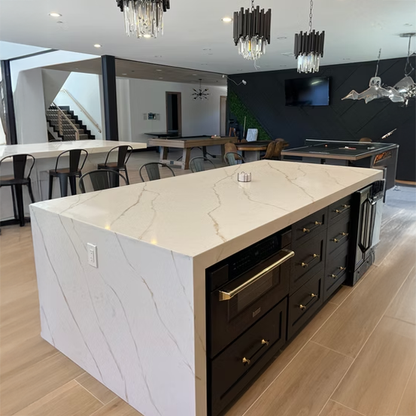 GM-Calacatta Rama Quartz Slab