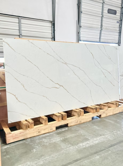 GM-Calacatta Rama Quartz Slab
