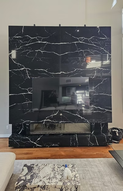 GM-Calacatta Rayo Quartz Slab
