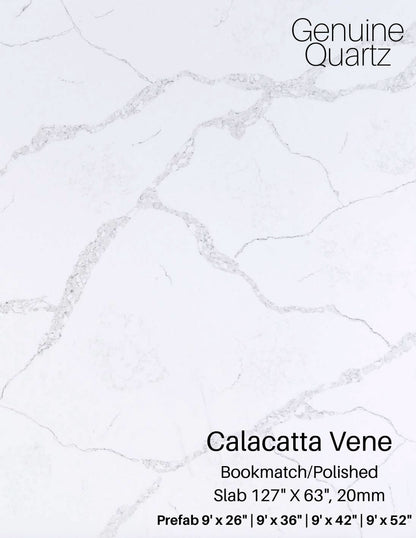 GM-Calacatta Vene Quartz Slab