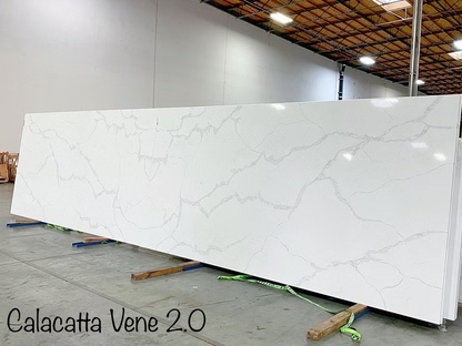 GM-Calacatta Vene Quartz Slab