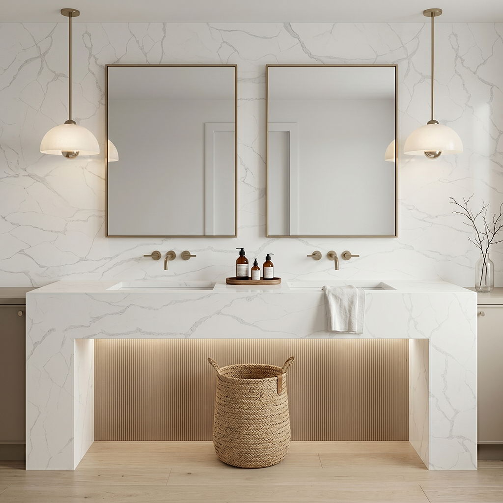 GM-Calacatta Vene Quartz Slab