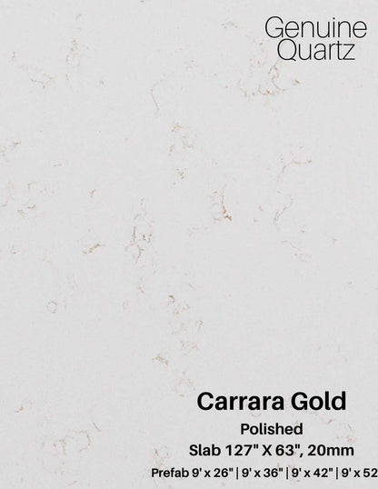 GM-Carrara Gold Sintera Silica-Free Quartz Slab
