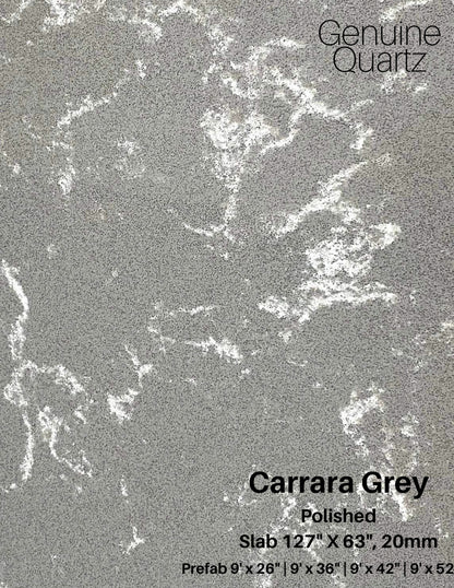 GM-Carrara Grey Quartz Slab