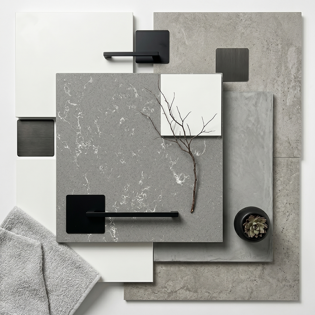 GM-Carrara Grey Quartz Slab