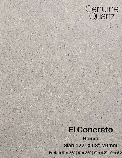 GM-El Concreto Sintera Silica-Free Quartz Slab