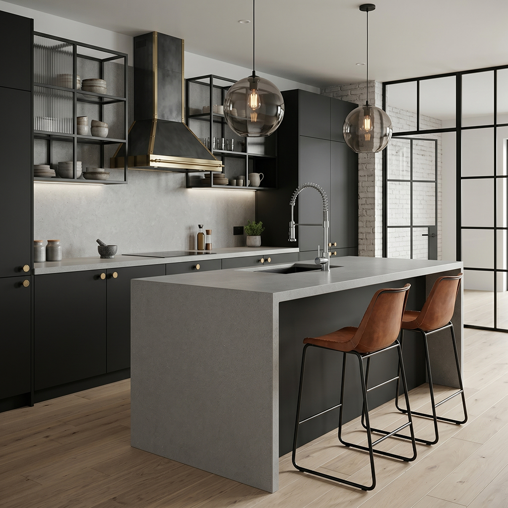 GM-El Concreto Sintera Silica-Free Quartz Slab