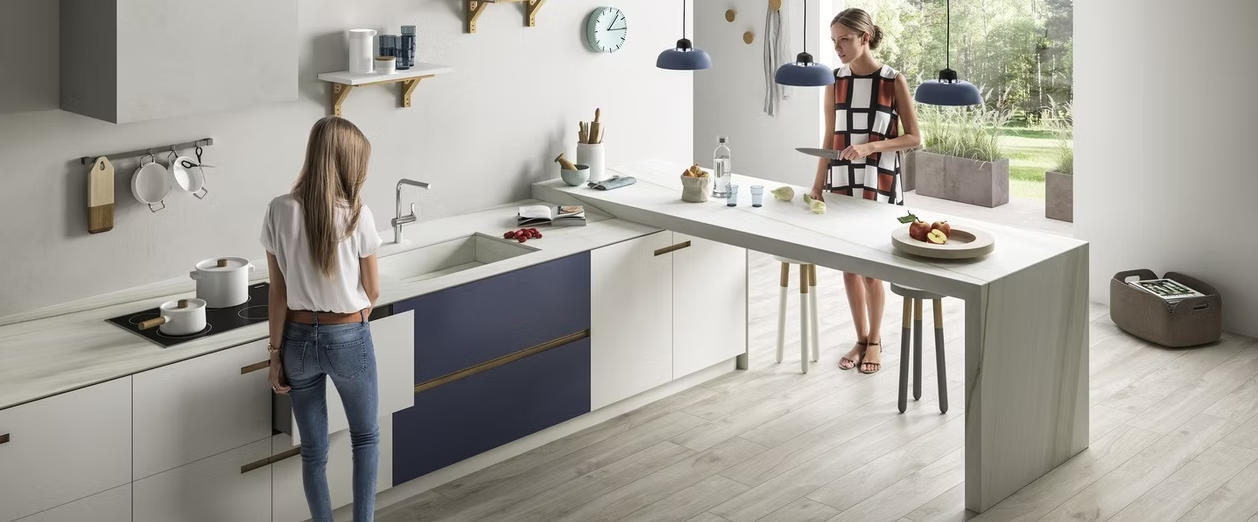 GM-Florim PorcelainTop™ Bianco Lasa Porcelain Slab