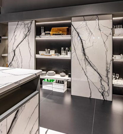 GM-Florim PorcelainTop™ Marble Breach White Porcelain Slab