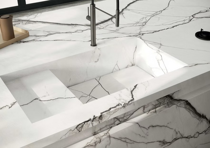 GM-Florim PorcelainTop™ Marble Breach White Porcelain Slab