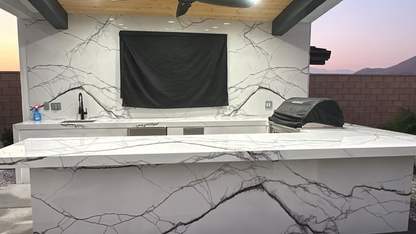GM-Florim PorcelainTop™ Marble Breach White Porcelain Slab