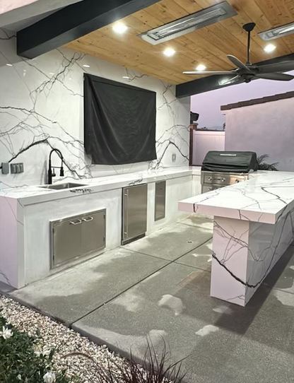GM-Florim PorcelainTop™ Marble Breach White Porcelain Slab