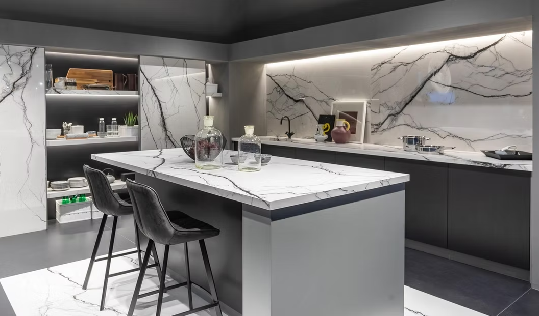 GM-Florim PorcelainTop™ Marble Breach White Porcelain Slab
