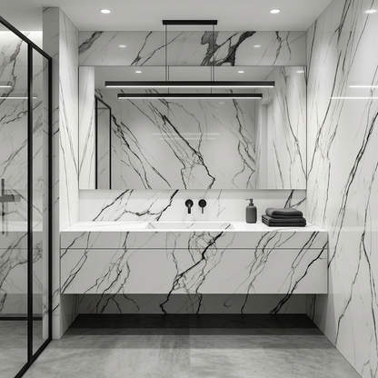 GM-Florim PorcelainTop™ Marble Breach White Porcelain Slab