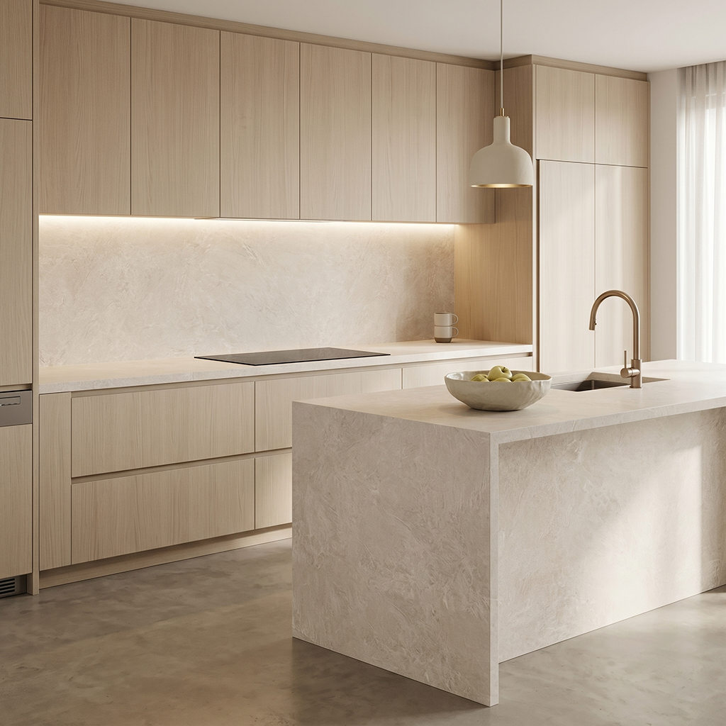 GM-Milestone Alabaster Rectified Porcelain Slab