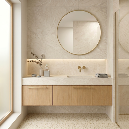 GM-Milestone Fog Cross Cut Rectified Porcelain Slab