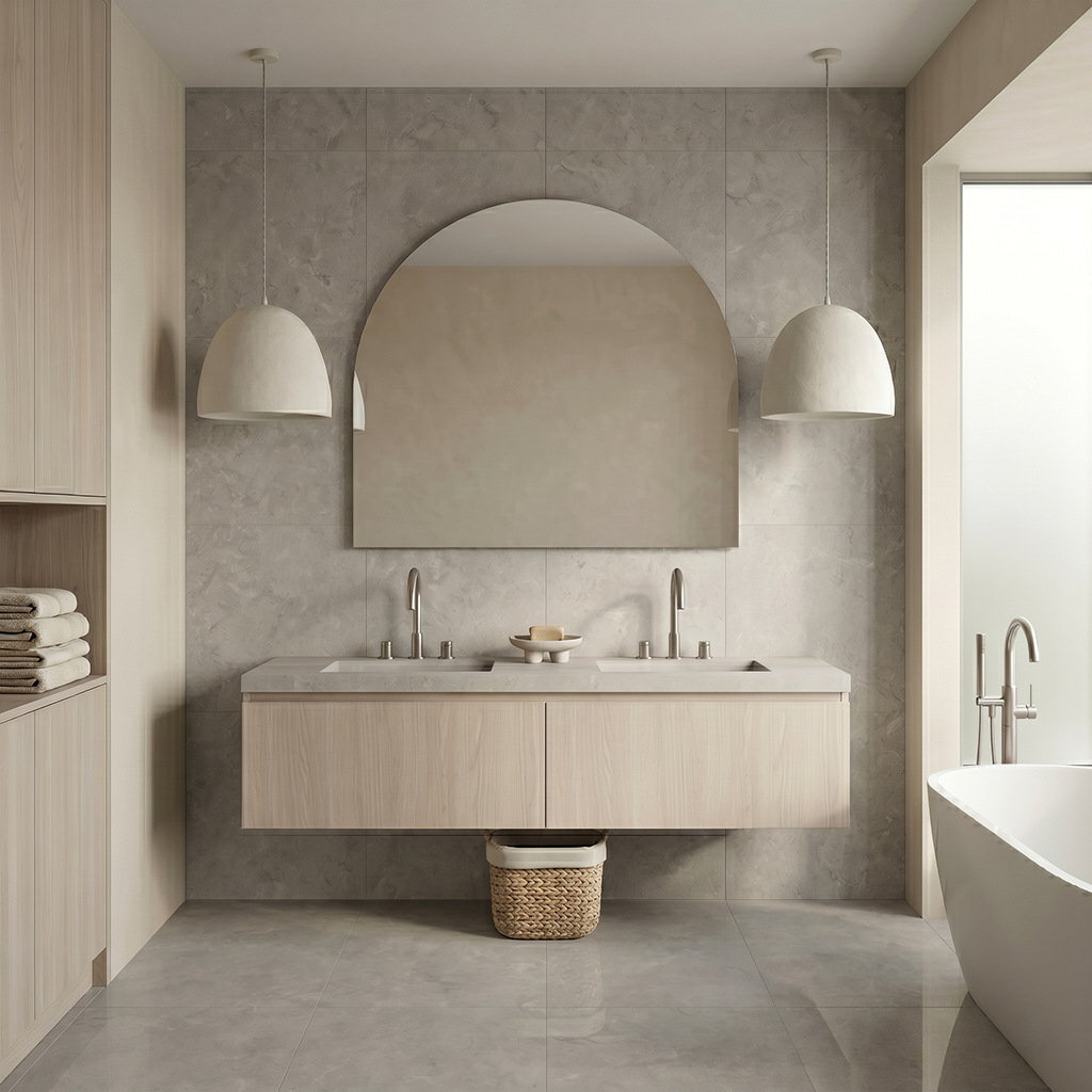 GM-Milestone Fossil Cross Cut Rectified Porcelain Slab