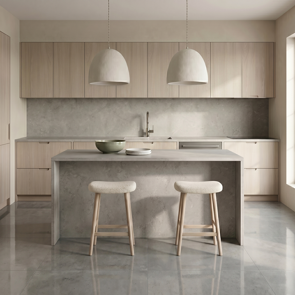 GM-Milestone Fossil Cross Cut Rectified Porcelain Slab