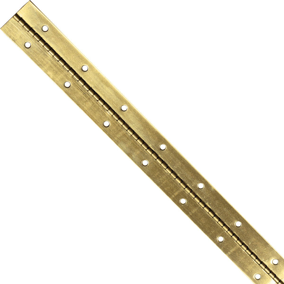 1-1/2" Steel Piano Hinge, 6 ft, Polished Brass