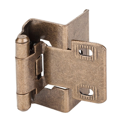 1/2" Overlay Full Wrap Hinge, Burnished Brass