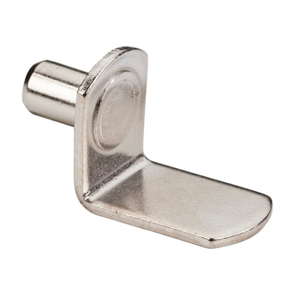 1/4" Pin Angled Shelf Support, Box of 1,000, 3/4" Arm, Bright Nickel