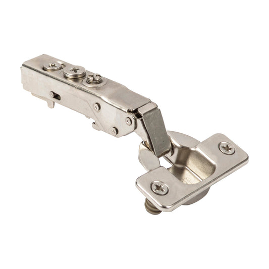 1750 Series Adjustable Soft-Close European Hinge, 90 Degree, 0 mm Crank (Full Overlay), Cam Adjustable, Press-in 8 mm Dowels