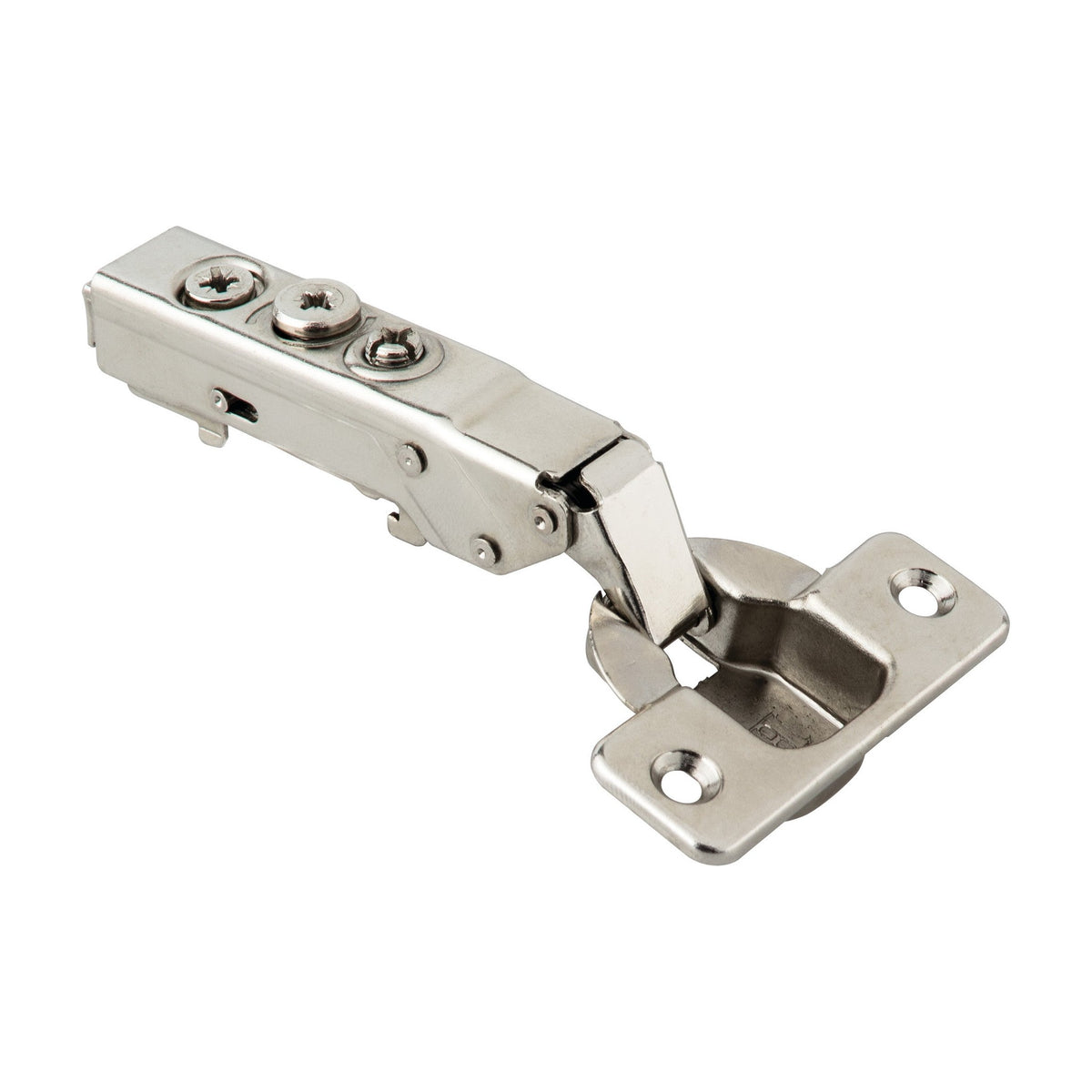 1750 Series Adjustable Soft-Close European Hinge, 110 Degree, 0 mm Crank (Full Overlay), Cam Adjustable, No Dowels