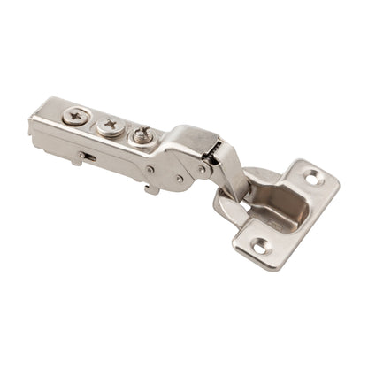 1750 Series Adjustable Soft-Close European Hinge, 110 Degree, 9 mm Crank (Half Overlay), Cam Adjustable, No Dowels