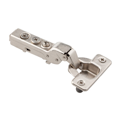 1750 Series Adjustable Soft-Close European Hinge, 110 Degree, 9 mm Crank (Half Overlay), Cam Adjustable, Press-in 8 mm Dowels