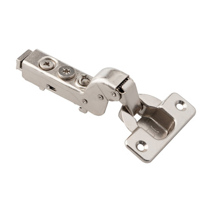 1750 Series Adjustable Soft-Close European Hinge, 110 Degree, 15 mm Crank (Inset), Cam Adjustable, Press-in 8 mm Dowels