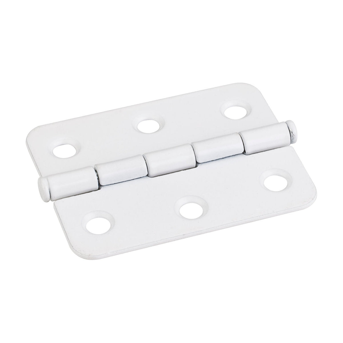 2-1/2" Single Full Swaged Radius Corner Butt Hinge, Bright White