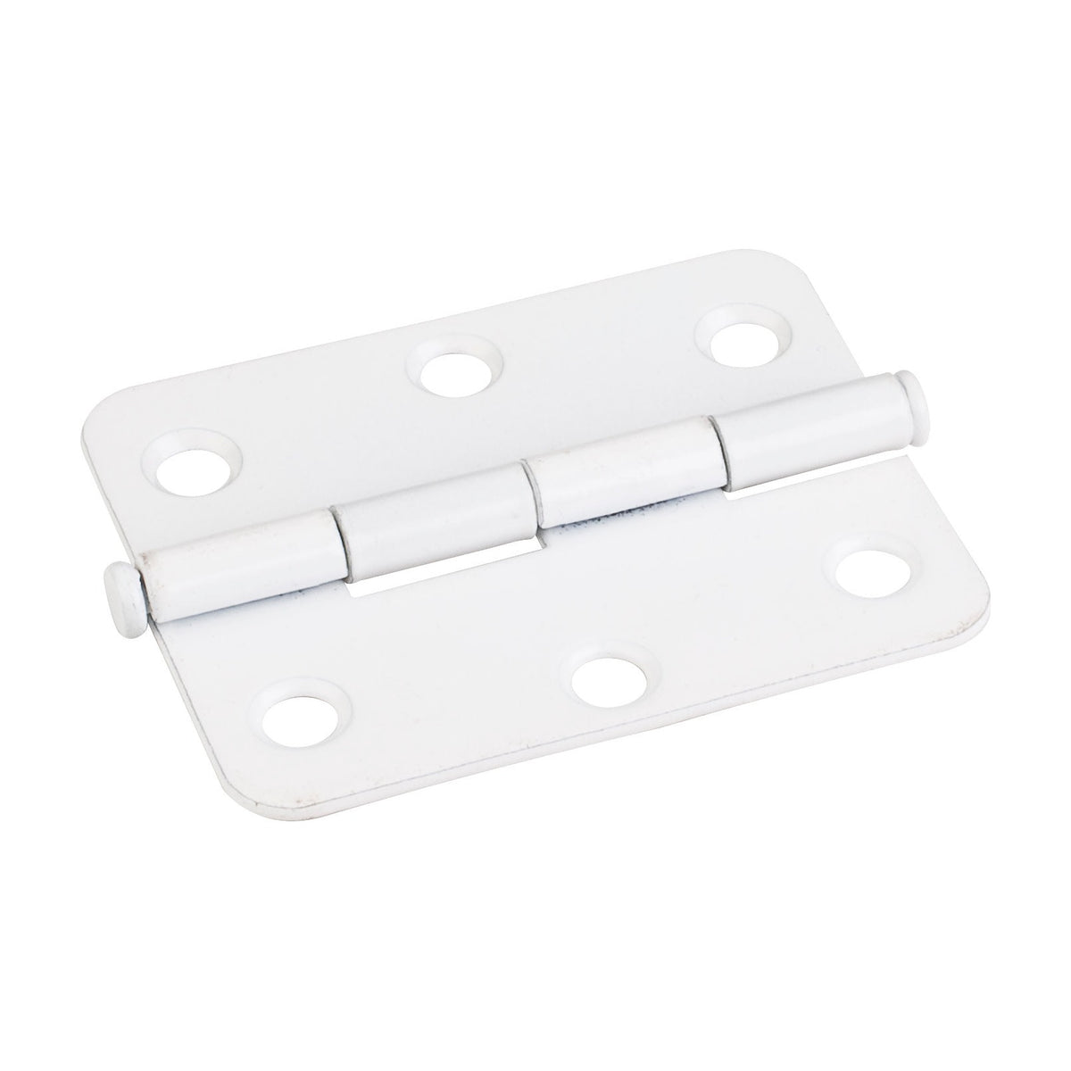 2-1/2" x 2" Radius Butt Hinge, Bright White