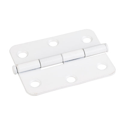 2-1/2" x 2" Radius Butt Hinge, Bright White