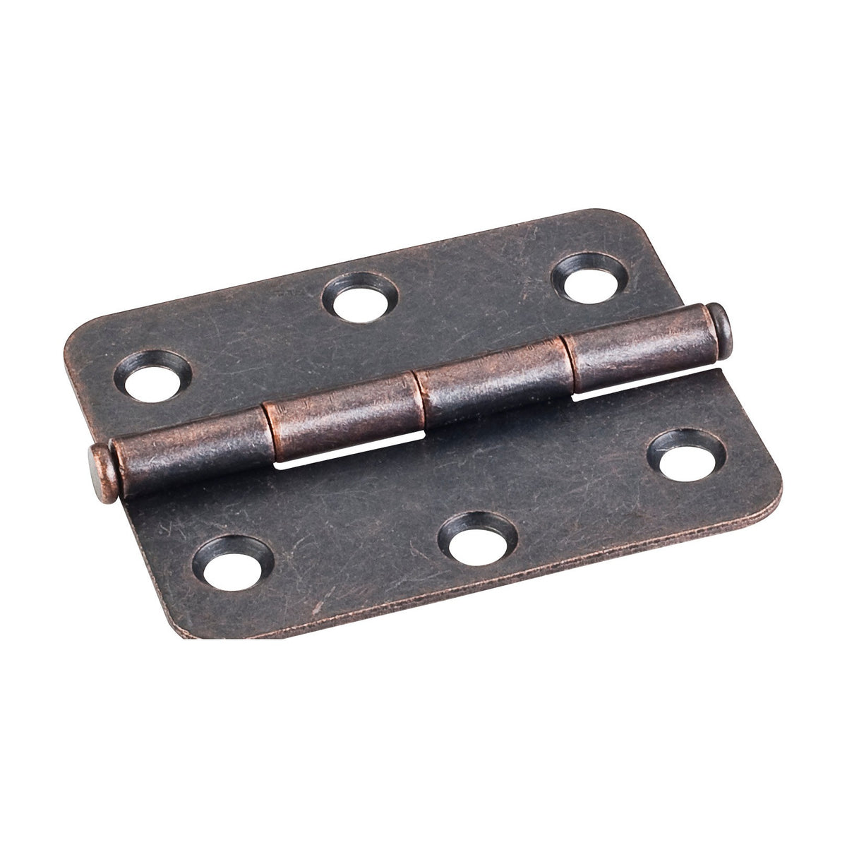 2-1/2" x 2" Radius Butt Hinge, Distressed Antique Brass