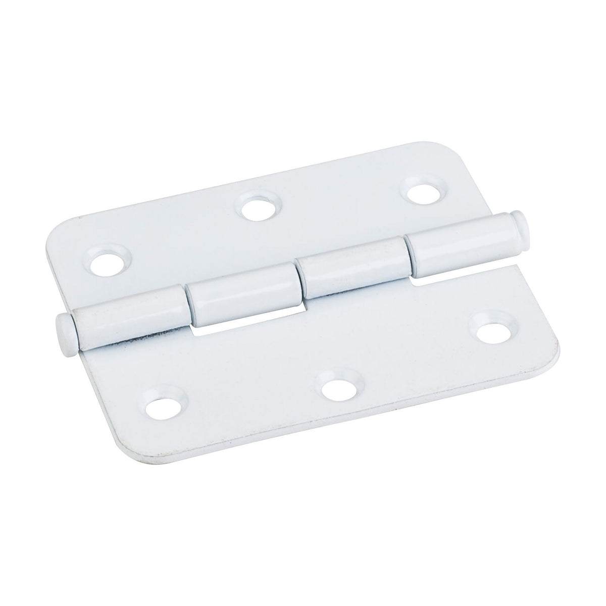 2-1/2" x 2" Radius Butt Hinge, White