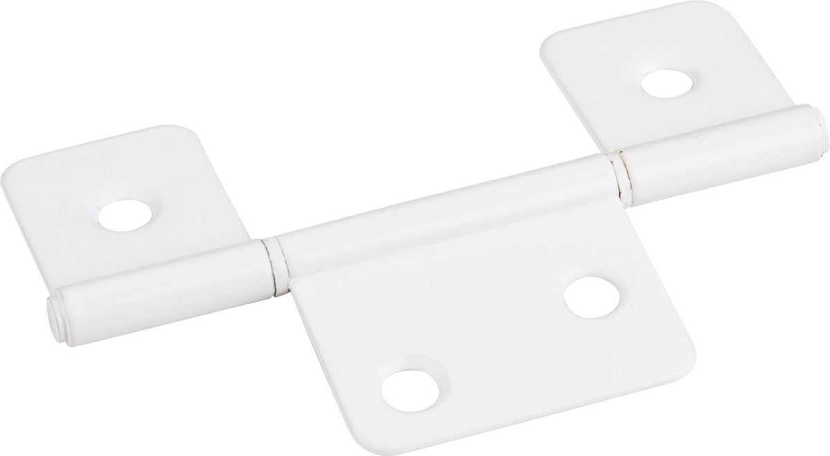 3-1/2" Fixed Pin Swaged Three Leaf Hinge, Bright White