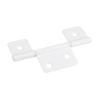 3-1/2" Fixed Pin Swaged Three Leaf Hinge, Bright White