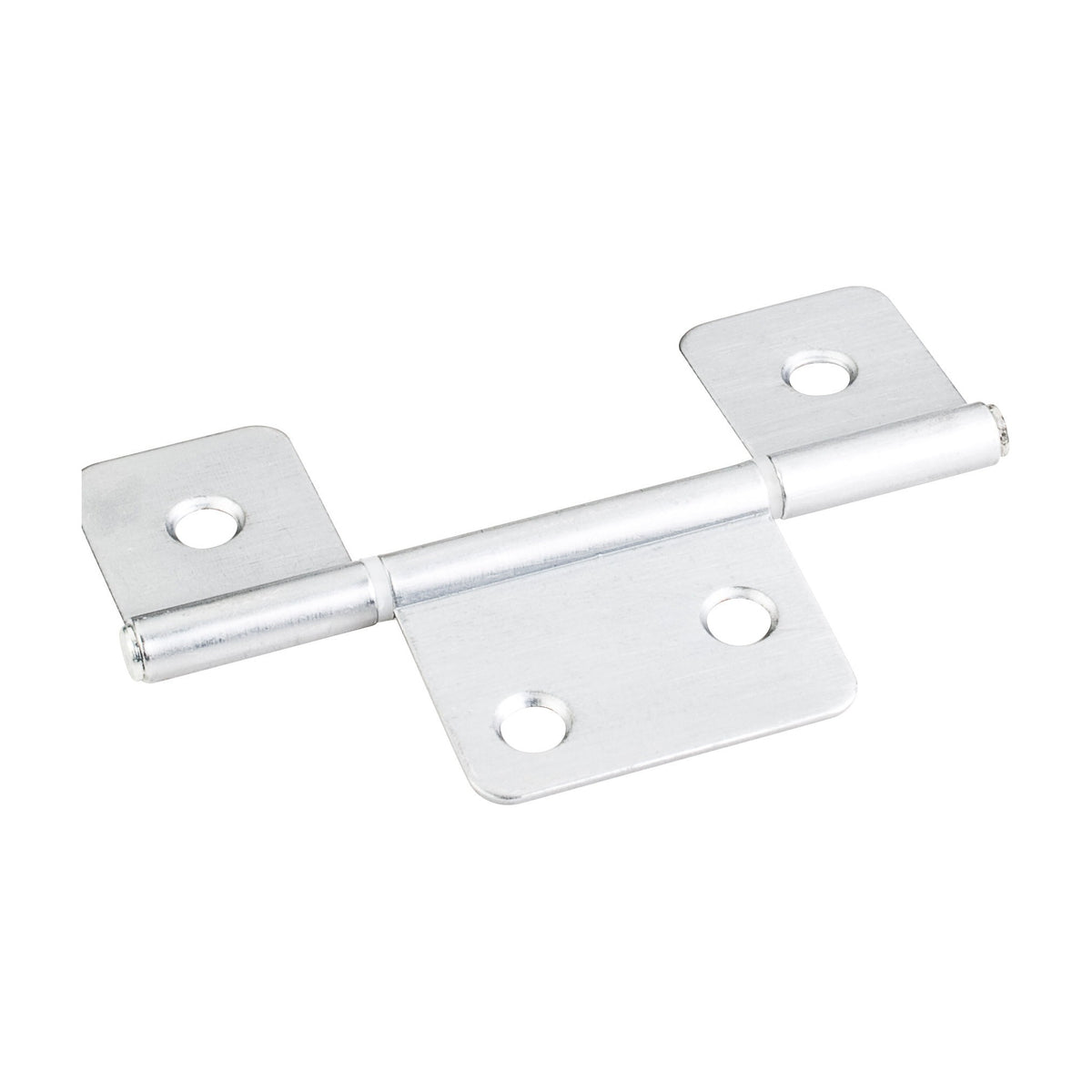 3-1/2" Fixed Pin Swaged Three Leaf Hinge, Chrome