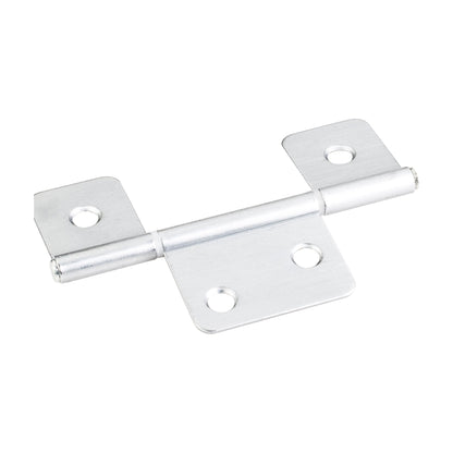 3-1/2" Fixed Pin Swaged Three Leaf Hinge, Chrome