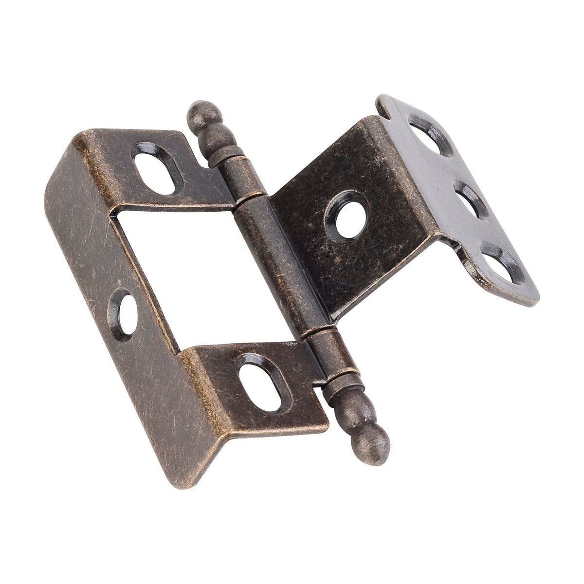 3/4" Frame Flush Hinge, Brushed Antique Brass