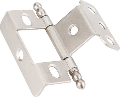 3/4" Frame Flush Hinge, Satin Nickel