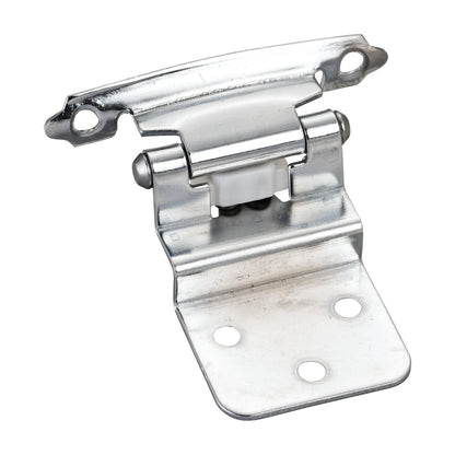 3/8" Inset Cabinet Hinge with Screws, Polished Chrome